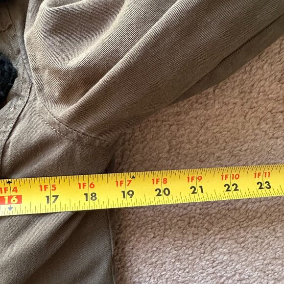 Express Jacket Womens Extra Small Full Zip Notch Green Cotton Fleece Lined - Picture 12 of 13